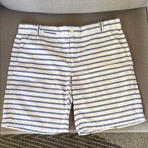Gap boyfriend roll-up shorts size 12 Classic Blue and White Striped